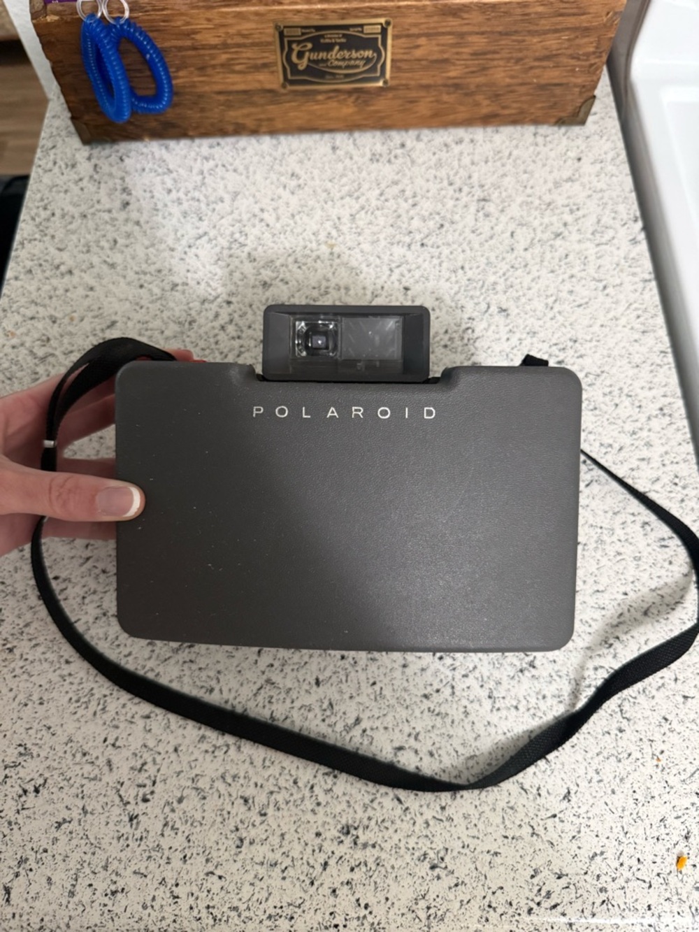 Polaroid Gray Fold-Up Instant Camera with Strap